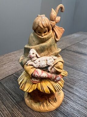 VTG Fontanini Depose Italy 5" Christmas Nativity Sheperd Gideon Resin Signed